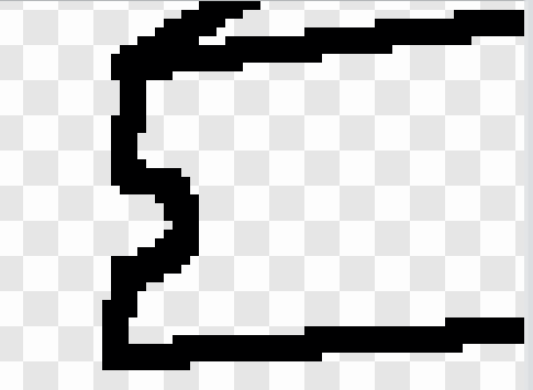 チーズの曲線の部分を描く